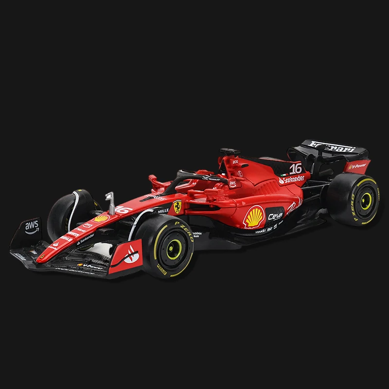 Bburago 1:43 페라리 SF-23 F1 자동차 모델, 합금 다이캐스트 자동차, 포뮬러 레이싱 모델 장난감 선물, 2023 시즌 럭셔리 차량