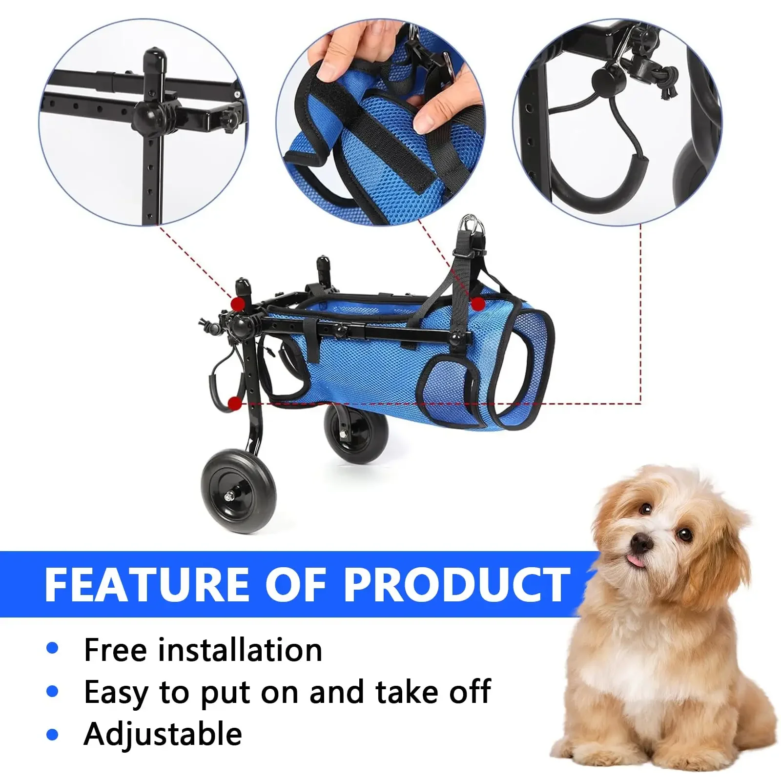 Silla De Ruedas Para Perro Silla De Ruedas Ajustable Para Perros