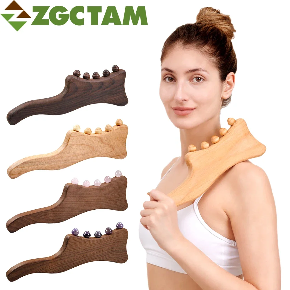 

Wood Therapy Massage Tools for Body Shaping, Gua Sha Tools, Handheld Massager Stick for Leg Back Stomach Waist Thighs Sculpting