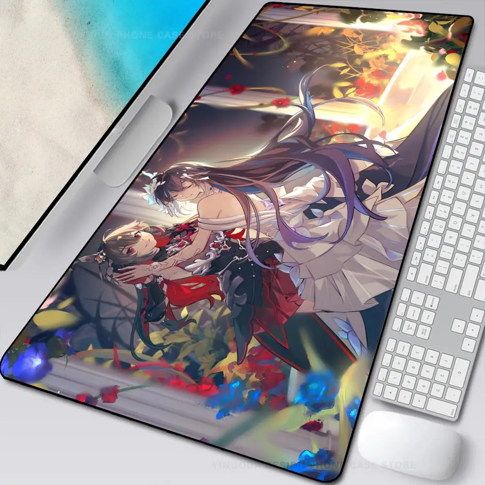 

Anime Game Houkai 3rd Mouse Mat Desk Mat With Pad Gaming Accessories Prime Gaming XXL Keyboard Pad Stitch Padding Mat