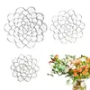 Bouquet Holder For Vase 3pcs Stainless Steel Flower Grid Fixer Floral Insert Ring Flower Art Decoration Flower Arranger Twist 1