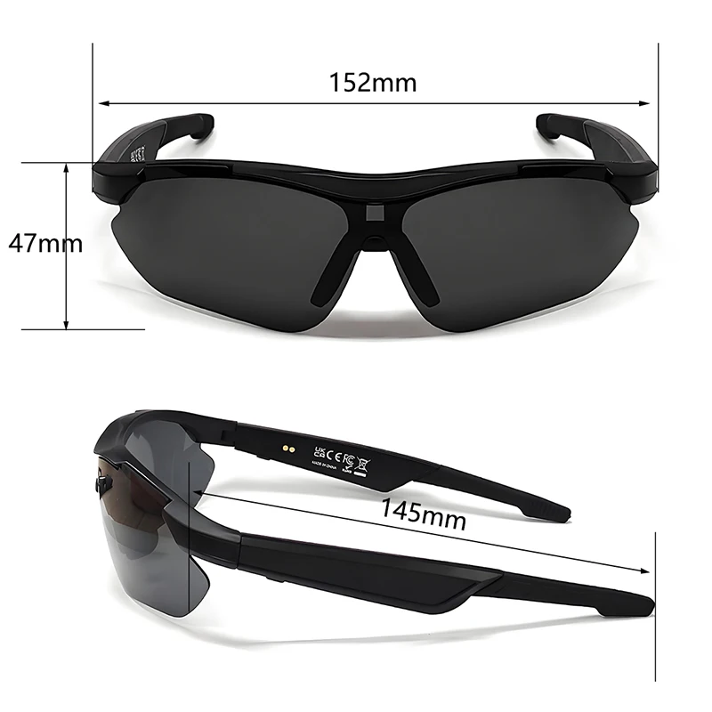 LIGE Polarized Bluetooth Sunglasses for Men Women Smart Glasses Call Music Speakers UV Outdoor Sports Sunglasses Cycling Glasses