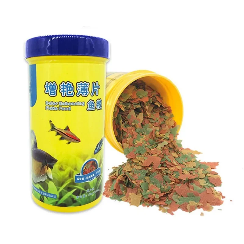 Fish Food Coloring and Brightening Feed High-nutrient Tropical Fish Growth Healthy Fish Food Flakes images - 6