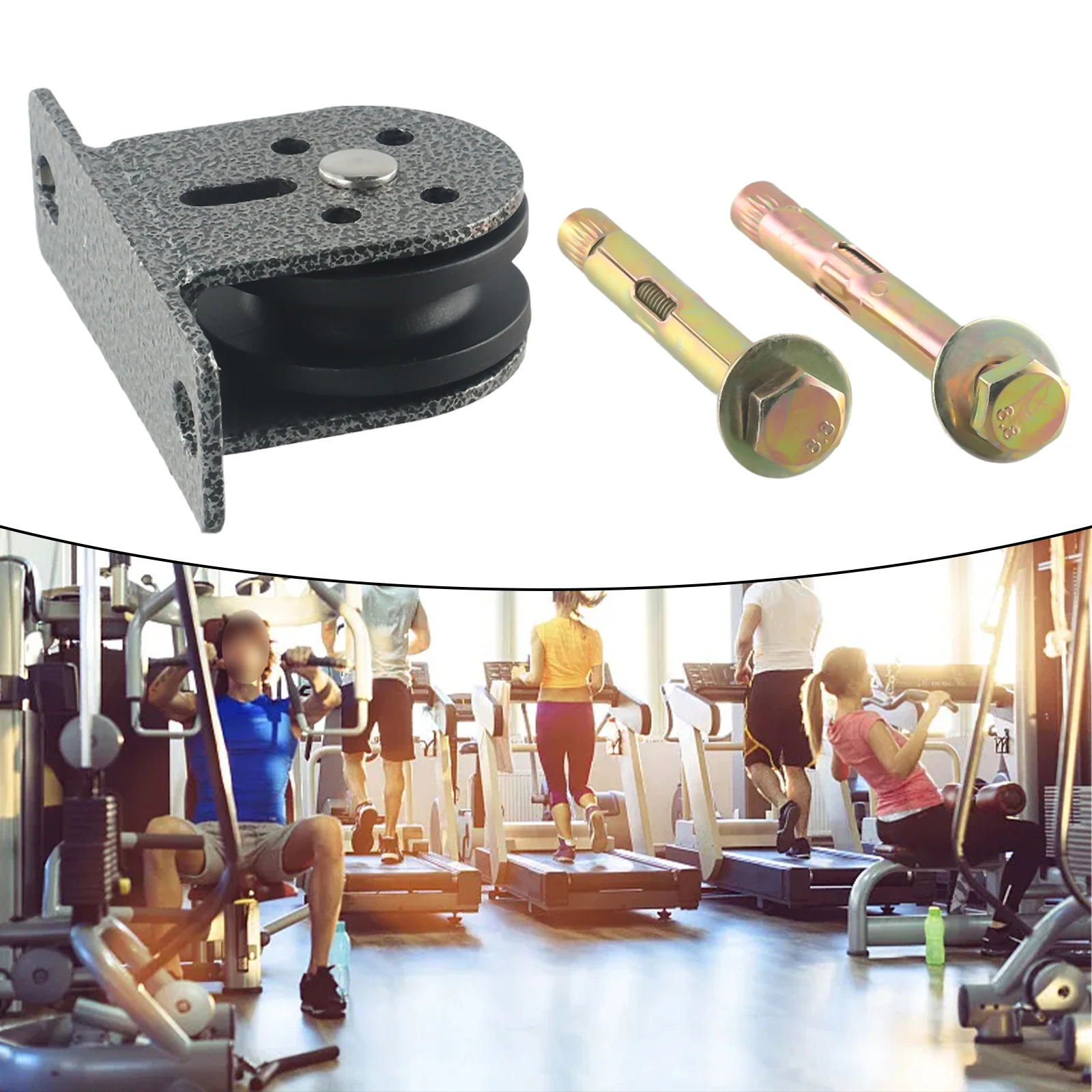 

1pc Nylon Pulley Fitness Stainless Steel Bearing Pulley Load Silent Sliding Rust-proof For Fitness Strength Training Equipment