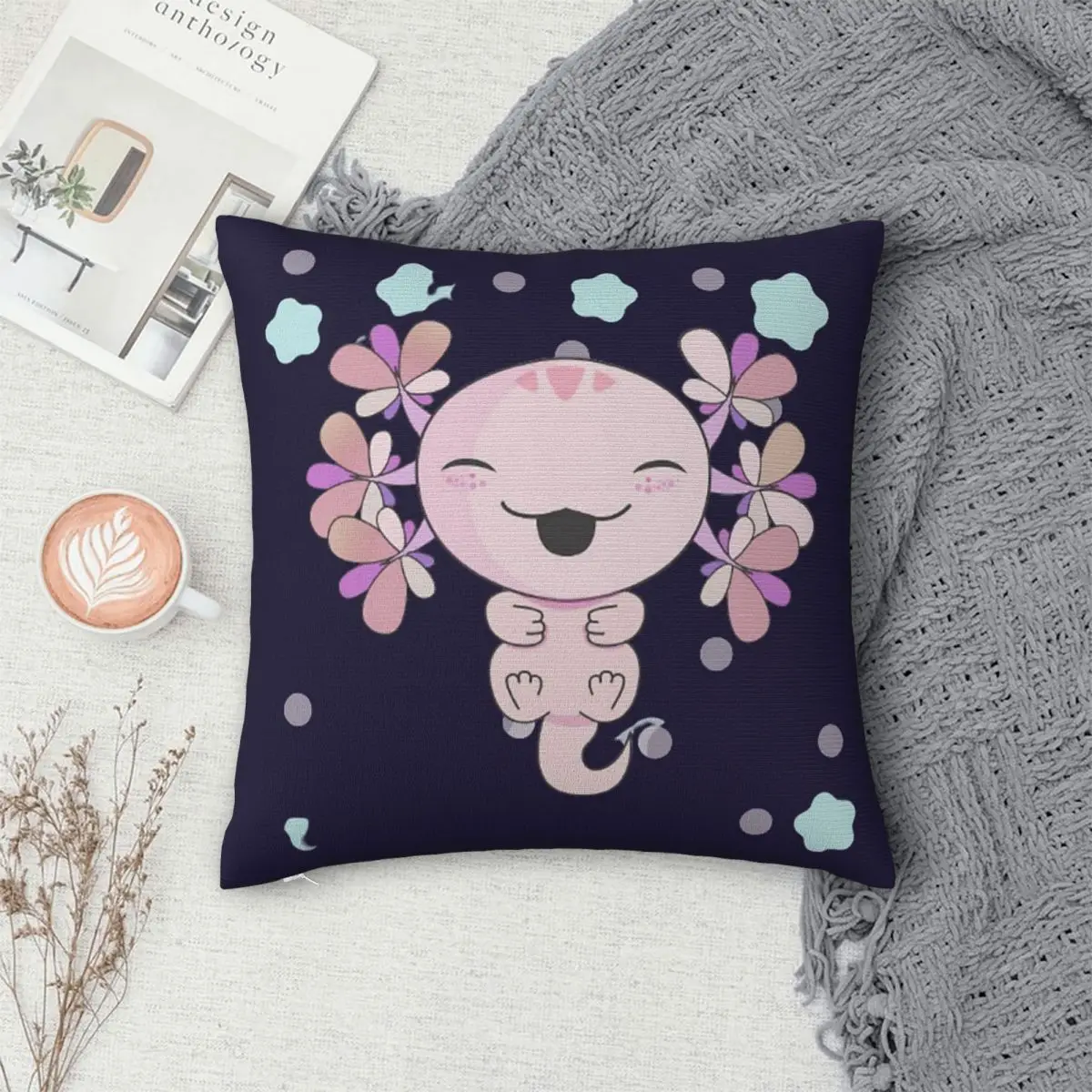 

Axolotl Sea Animal Pillowcase Polyester Pillow Cover Cushion Comfort Throw Pillow Sofa Decorative Cushions Used for Home Bedroom