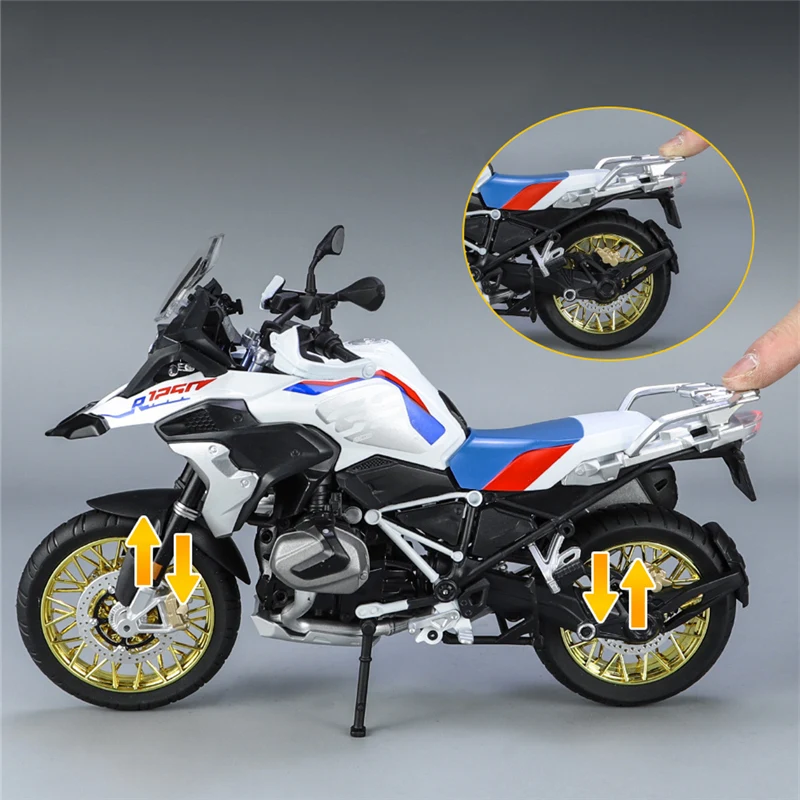 1/9 R1250 GS ADV Alloy Racing Motorcycle Diecasts Street Sports Motorcycle Model Simulation With Light Collection Childrens Gift 5
