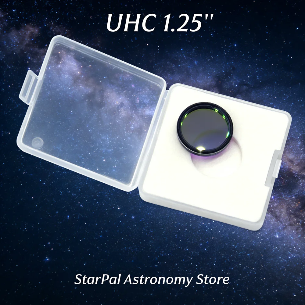옵토롱 UHC 1.25인치 천문 망원경 필터 (깊은 하늘 관측용, 향상된 명암비, 하이드로젠 알파, 하이드로젠 삼중선)