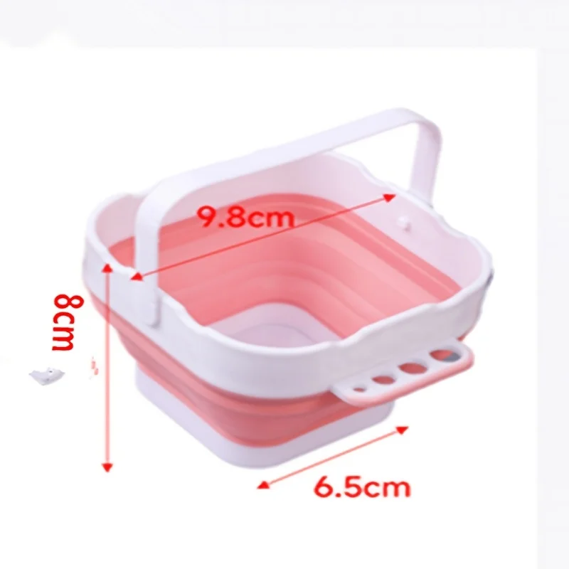 1pc 미니 접이식 컬러 믹싱 및 브러시 세척 버킷, 미술 학생들의 스케치 및 페인팅을 위한 소형 휴대용 브러시 세척기