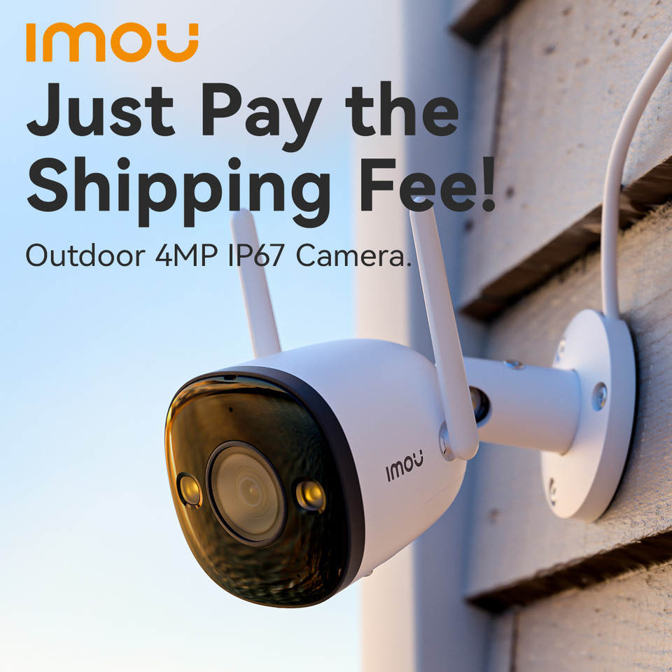 IMOU Bullet 2E 2MP Just pay shipping fees Security IP67Weatherproof Outdoor Camera Built-in Mic Night Vision Wifi IP Camera