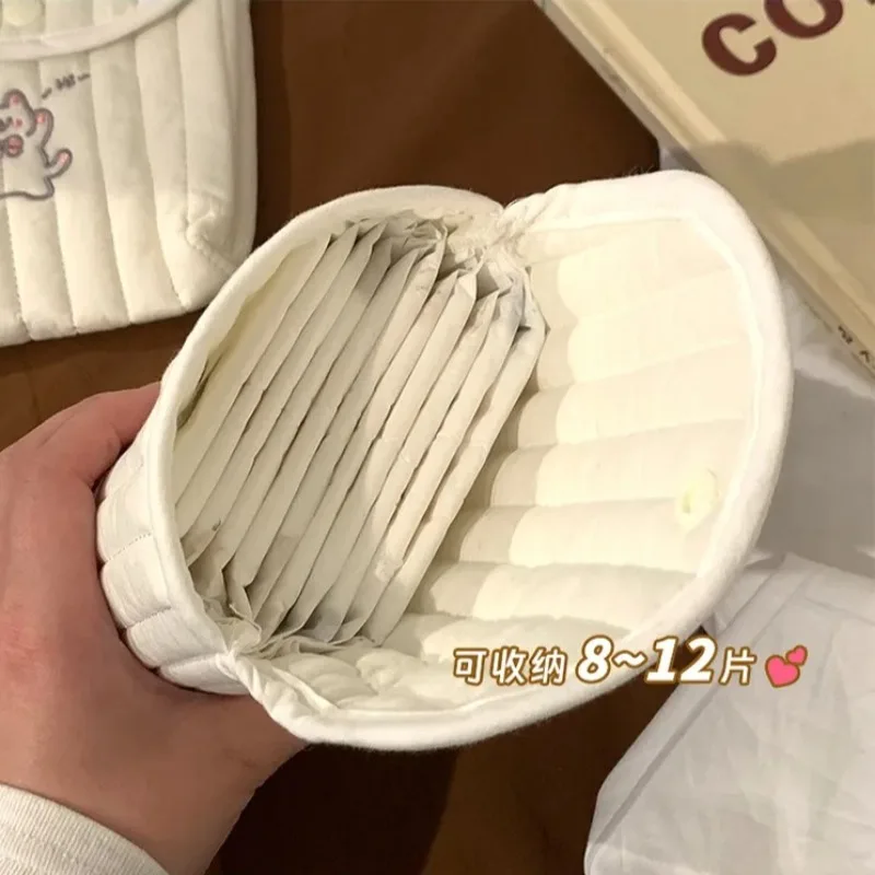 Cute Sanitary Storage Pouch Portable Organizer Women Girls Menstrual Student Travel Tampon Towel Hygiene Mini Essential Holder