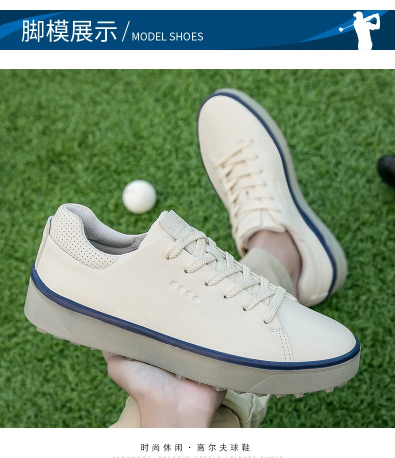 Golf Shoes for Men Women Quality Leather Blue Red Women Walking Flat Sneakers Outdoor Man Professional Golf Shoes Big Size