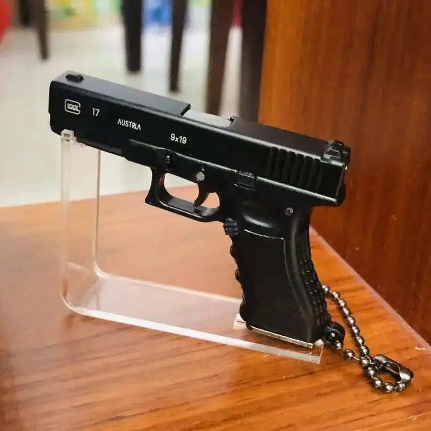 Mini Toy Gun 1:3 G17 Alloy Pistol Model Disassemble Mini Gun Toy Keychain Bag Pendant Craft for Chlidren Adults 5