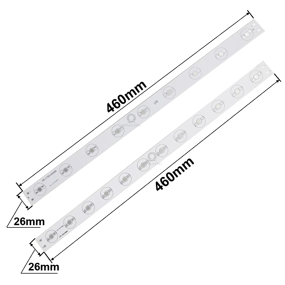 5pcs 높은 전원 LED PCB 알루미늄 기본 플레이트 3W 4W 5W 6W 7W 9W 12W 직사각형 방열판 117/260/460mm 수경법 수족관 튜브 DIY