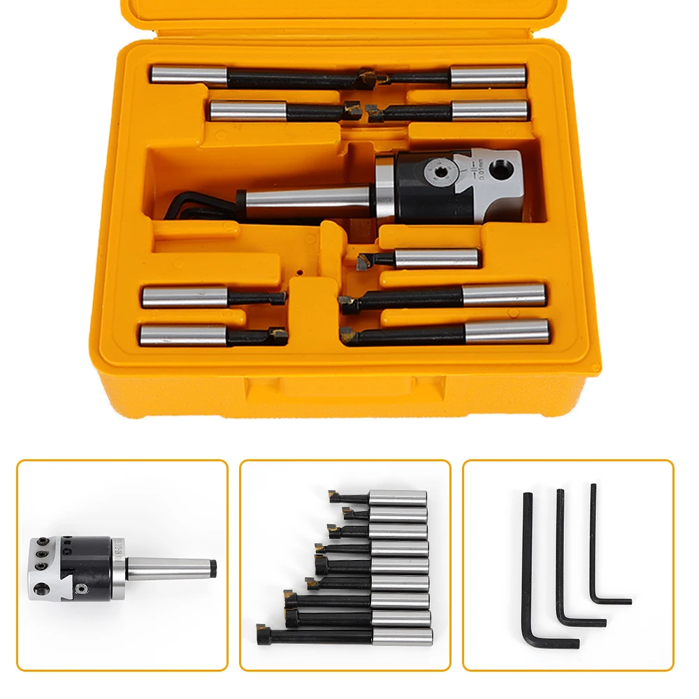 Bohrloch-Bohrstangen-Set MT2-M10 F1-12 50 mm Bohrkopf + 9 Stück 12 mm Bohrstangen-Set Bohrwerkzeug – Detail 2