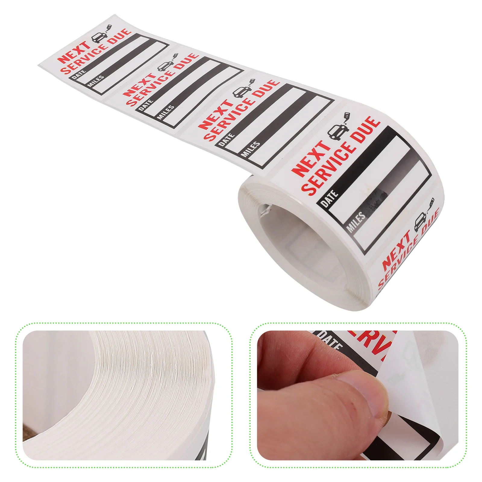 

1 Roll of Car Next Service Due Reminder Sticker Oil Change Sticker Removable Oil Changing Label