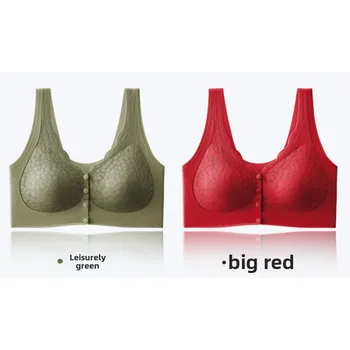 Comfortable and Seamless Gathering for Pregnant Women Front Opening Nursing Bra Comfortable Without Steel Rings Underwear