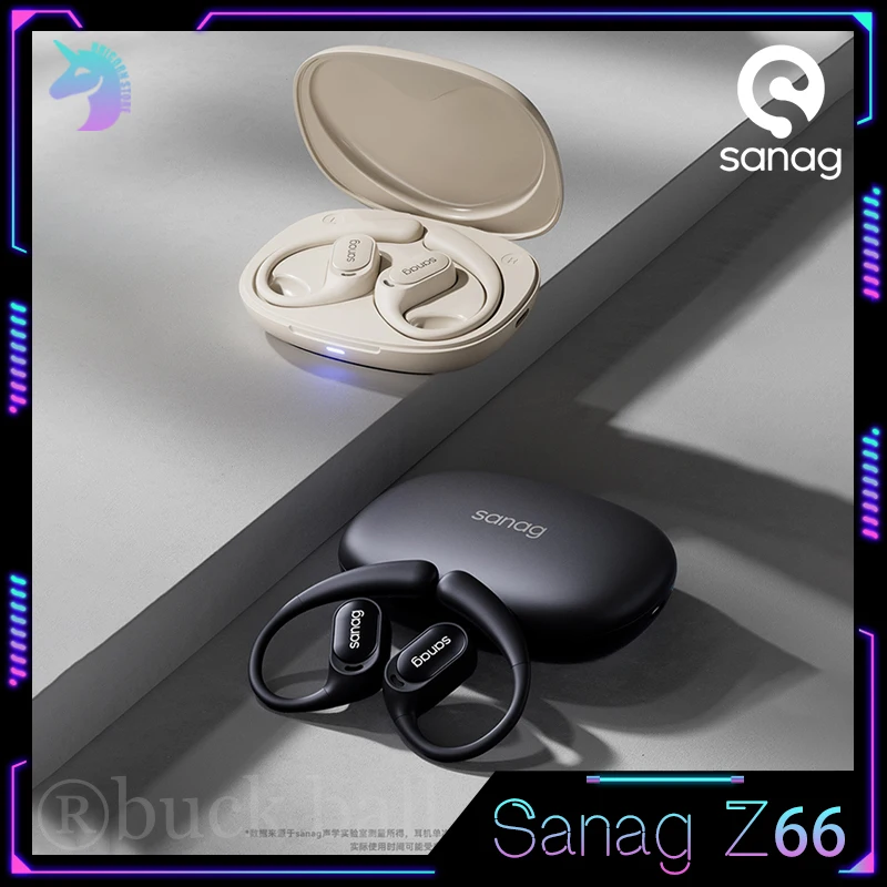 

Sanag Z66 Pro Wireless Headphones Ows Bluetooth Earhook Earphone Hifi Long Endurance Earbuds Low Delay Noise Reduction Earphones