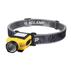 LED Headlamp with Smart Sensor and Power Display - Rechargeable Cap Clip Light (1PCS)