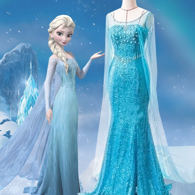 

Cosplay anime costumes, ice and snow princess dresses, Elsa Elsa adult princess dresses, performance costumes