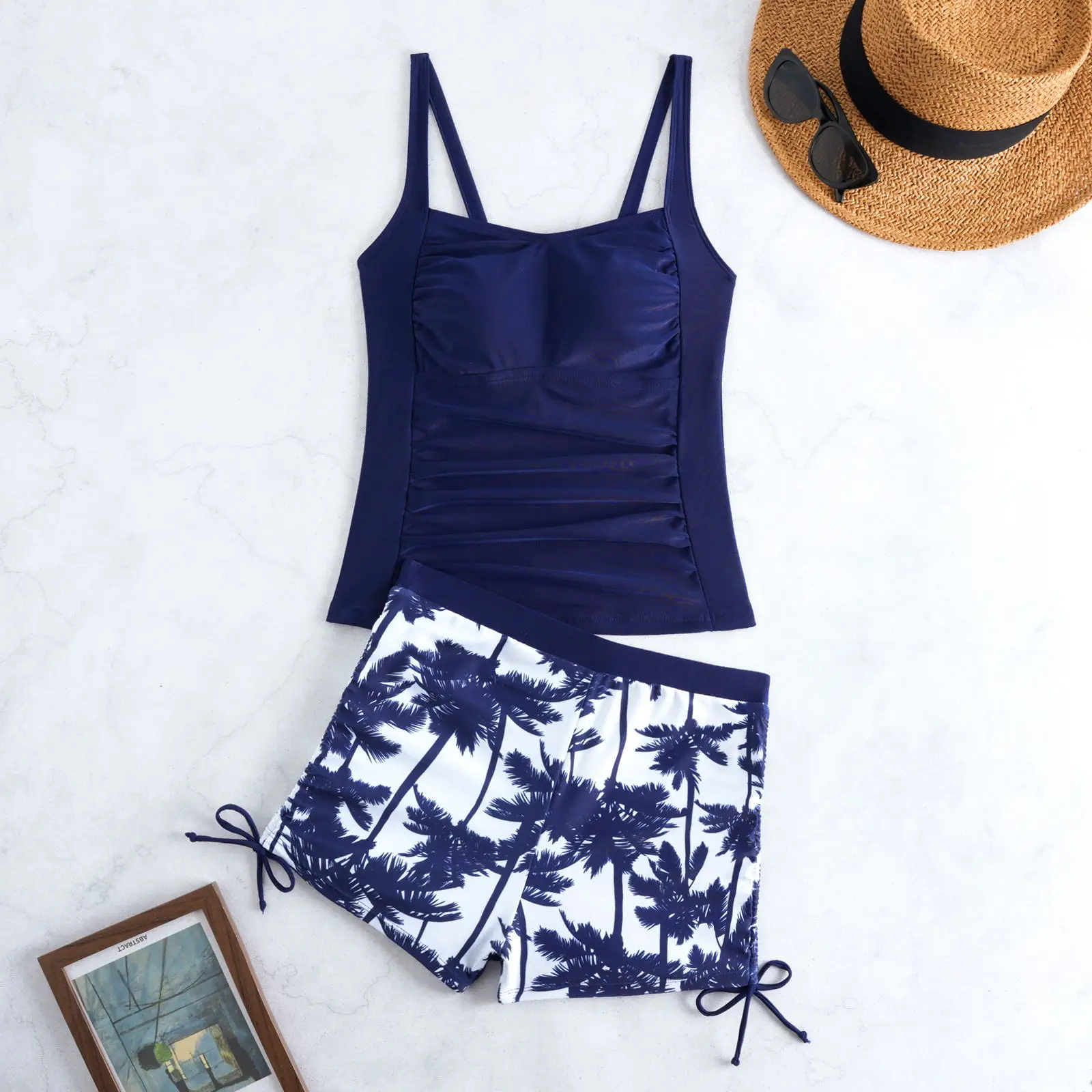 Strappy Tankini Set Two Pieces Swimwear Female Beach Wear Swimsuit S446bf74115ed4875a9c70ffb73b98a2fq