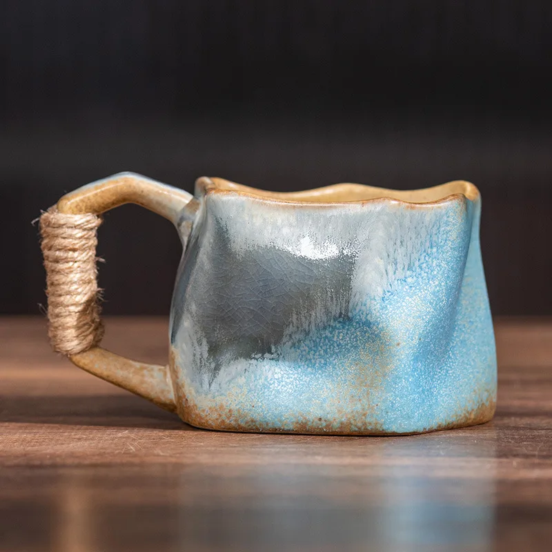 Luxury Ceramic Coffee Mug with Rope Handle - قدح ق...