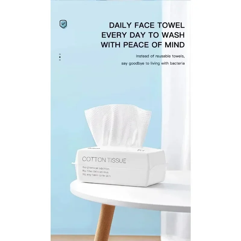 1pc Disposable Face Towels Makeup Tissue Soft Facial Cleanser Towel Skincare Wash Cleansing Cotton Soft Towel Wipe Face