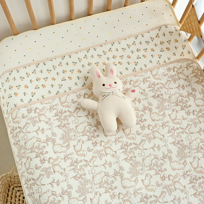Cotton Baby Diaper Changing Mat Washable Diaper Changing Pad Covers Waterproof Children's Bed Sheet Baby Bedding Items