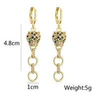 Vintage Hip-hop Women Drop Earrings,High Quality Leopard Pendant Earrings Party Wendding Gift Jewelry - Image 5