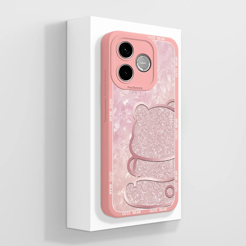 Cute Cat Claw Cartoon Print Phone Case with Camera Protection - Soft Liquid Silicone Housing