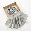 Nouveau Premium Shimmer soie Hijab écharpe femmes luxe Medine soie voile musulman femmes Hijab brillant châle islamique Turban Haedscarf enveloppes