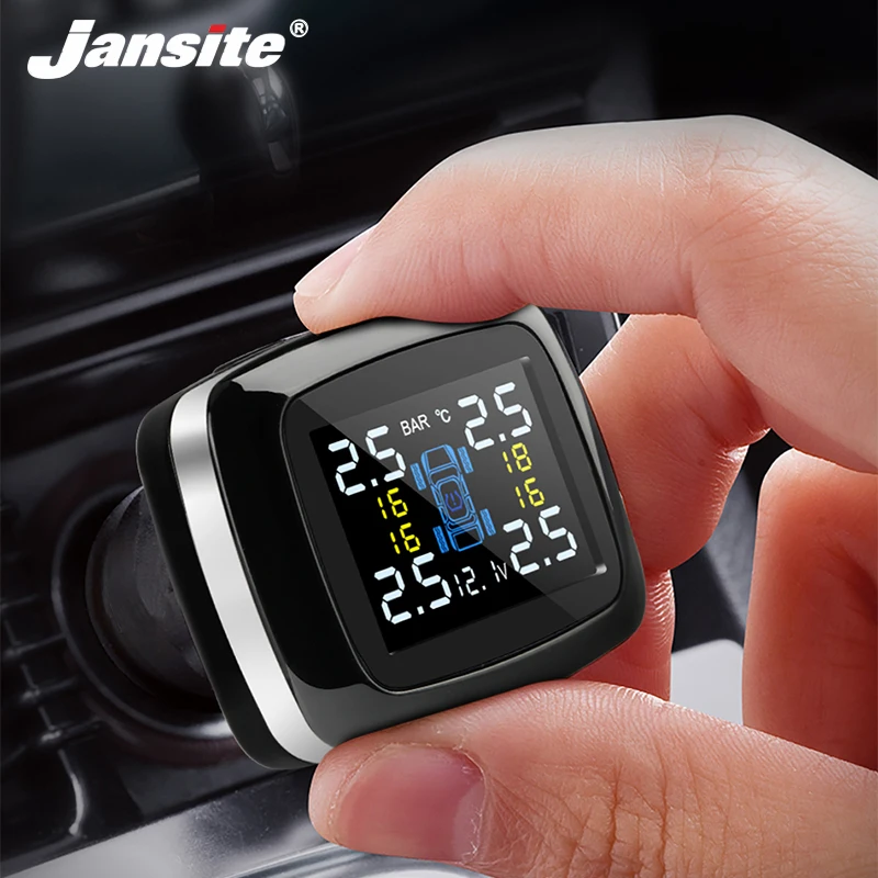 Car TPMS Cigarette lighter Tire Pressure Monitoring System Sensors Adjustable Display Angle Auto Security Alarm Pressure