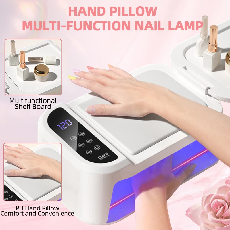 NEW 69LEDS UV LED Nail Lamp For Fast Drying Gel Nails Polish 300W Professional Gel Polish Drying Lamps With Timer Auto Sensor 6