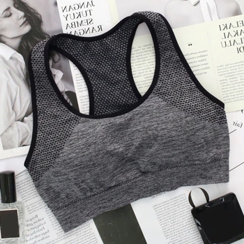 Women Professional Sport Bra Padded Push Up Shockproof Seamless Wire Free Workout Training Gym Fitness Sports Bra Top 1