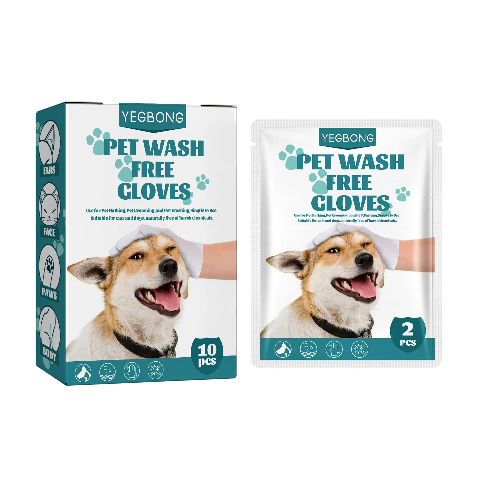 Pet Wash free Gloves Dog Cat Spa Bathing Odor Removing Cleaning Cleaning Care Dry Gloves Dog Grooming Equipment