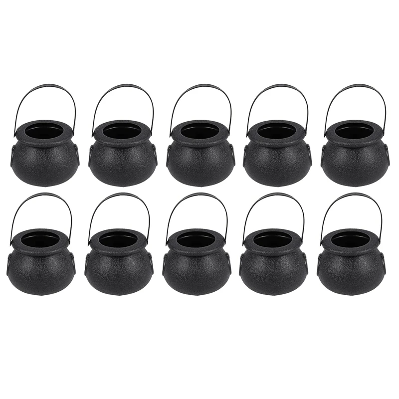 

10 шт. черный колпак держатель для конфет горшок с ручкой ведро для конфет на Хэллоуин Чайник мини черный колпак ведьмы для Хэллоуина