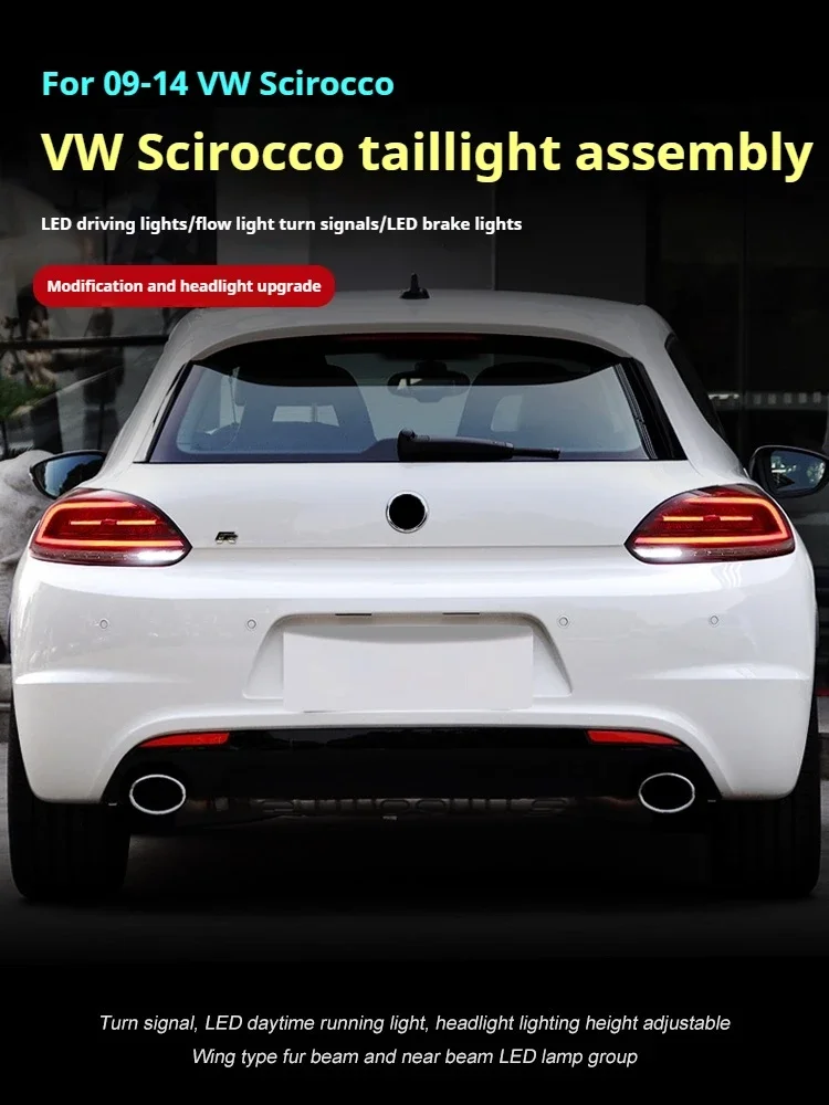 FT Luci Auto Per VW Scirocco Fanali Posteriori 2009-2014 Scirocco LED Lampada di Coda Dinamica Indicatori di direzione Fanali Posteriori Auto Montaggio - immagine 4