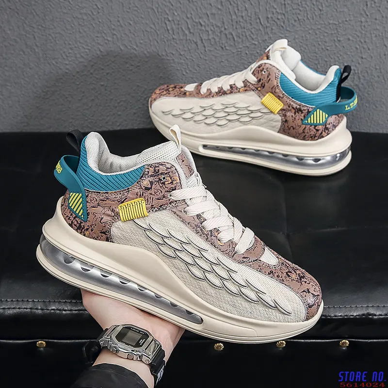 

Spring Breathable Running Shoes Men Graffiti Sports Shoes Air Cushioning Sneakers Comfortable Walking Jogging Shoes Size 39-46