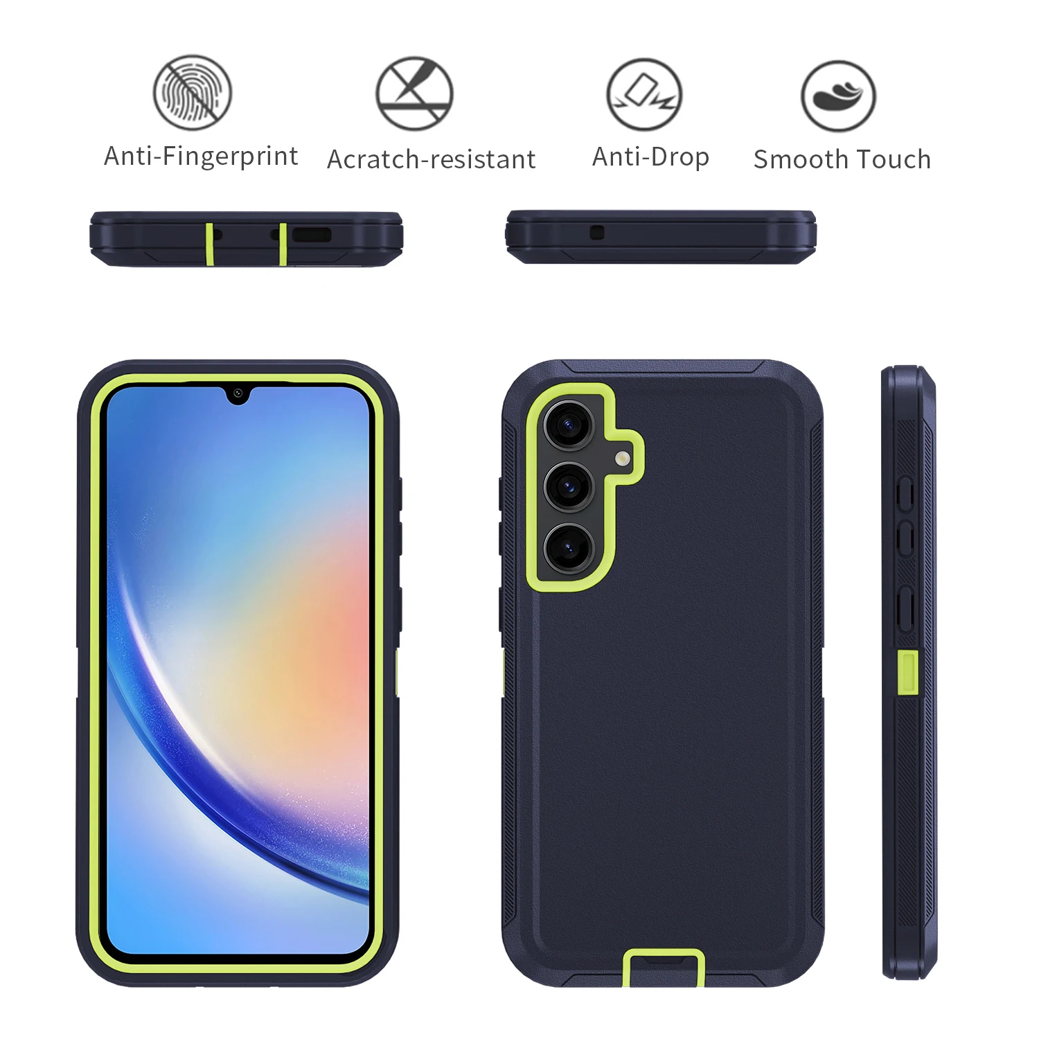 Rugged Armor Shockproof and Dustproof Phone Case with Camera Protection