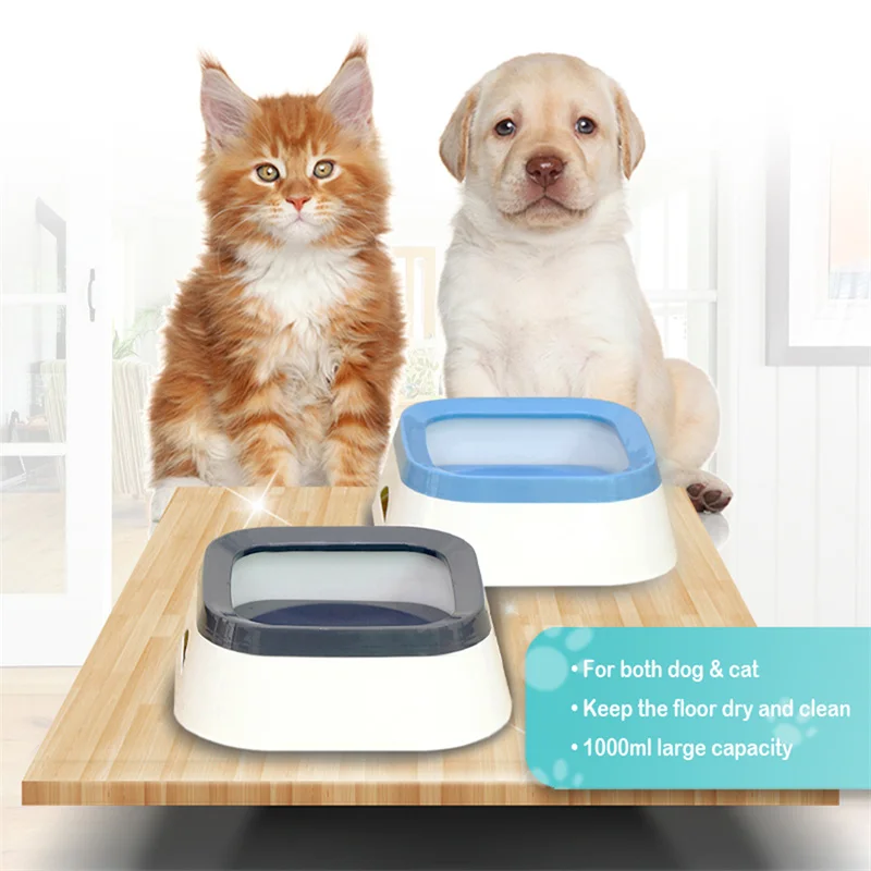 Dog Drinking Water Bowl Floating Non-Wetting Mouth Cat Bowl Without Spill Drinking Water Dispenser Plastic Anti-Over Dog Bowl 3