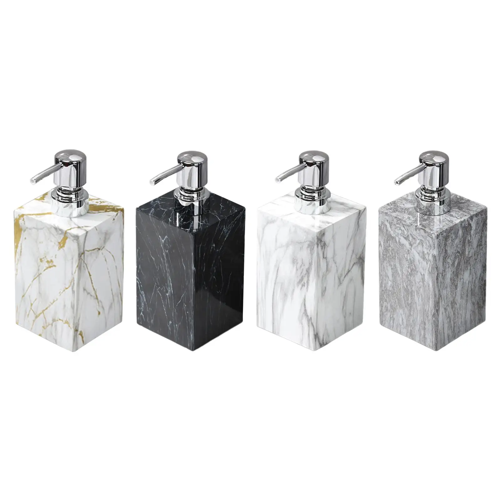 Marble Texture Soap Dispenser Stylish Shower Dispenser Lotion Container Decorative Bottle for Bathroom Laundry Room Kitchen Home