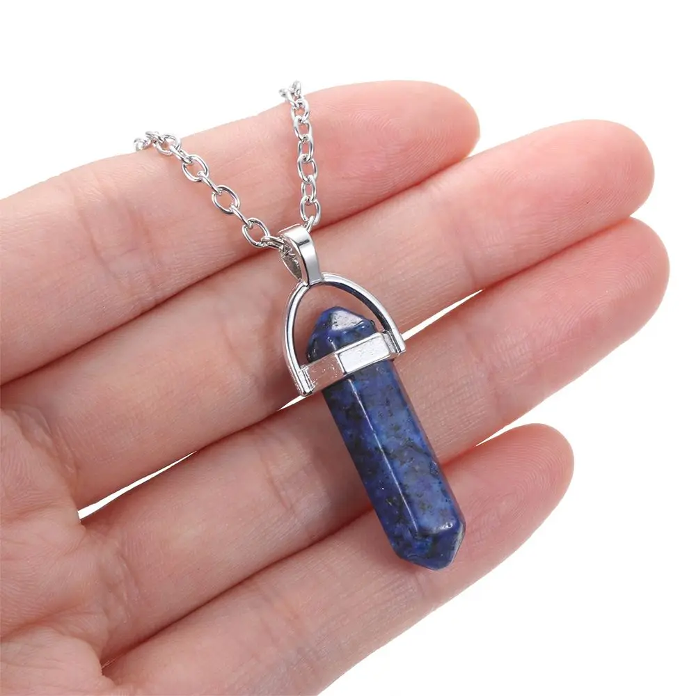 Pendolo In Quarzo Cristallo Esagonale Naturale – Collana Portafortuna Per Guarigione E Chakra