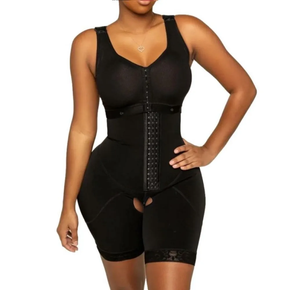 Full Body Shaper High Compression Garment Skims Shapewear With Hook And Eye  Closure Corset Adjustable Bra Waist Trainer Fajas 220112