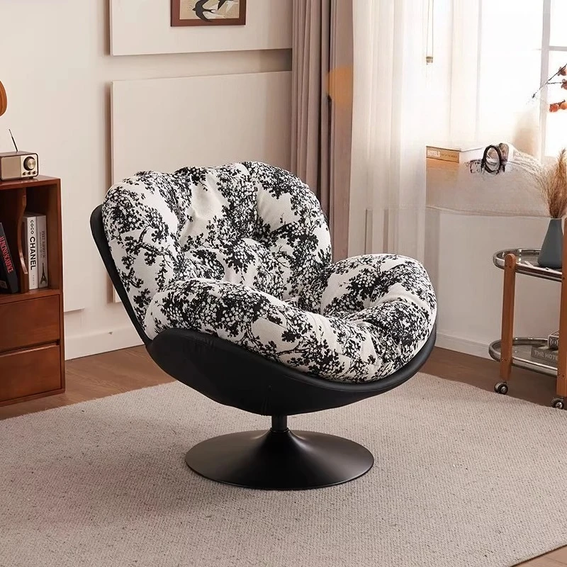 Egg Shell Chair Single Swivel Chair Vintage Lounge Sofa Chair Living Room Balcony Leisure Seat Designer Modern Luxury Armchai