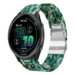 Premium Resin Strap - 22mm & 20mm - Replaceable Wristband - Forerunner 970 (Printing ink green)