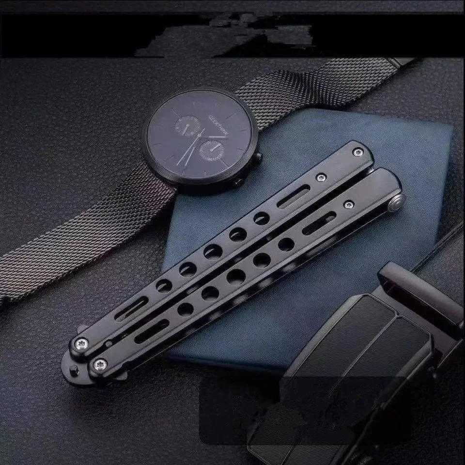 Trainer Butterfly Knife Metal Butterfly Steel Trainer Folding for Practicing Flipping Tricks