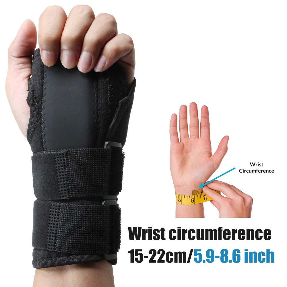 1PCS Carpal Tunnel Wrist Brace Support with Straps& Metal Splint