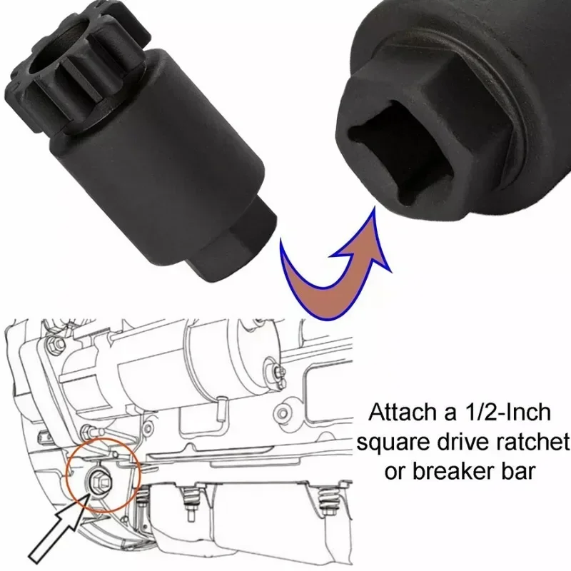 88800014 Flywheel Turning Tool Black for Volvo D11 D13 D16 for Mack Trucks MP7 MP8 MP10 2008- Engine Barring Tools