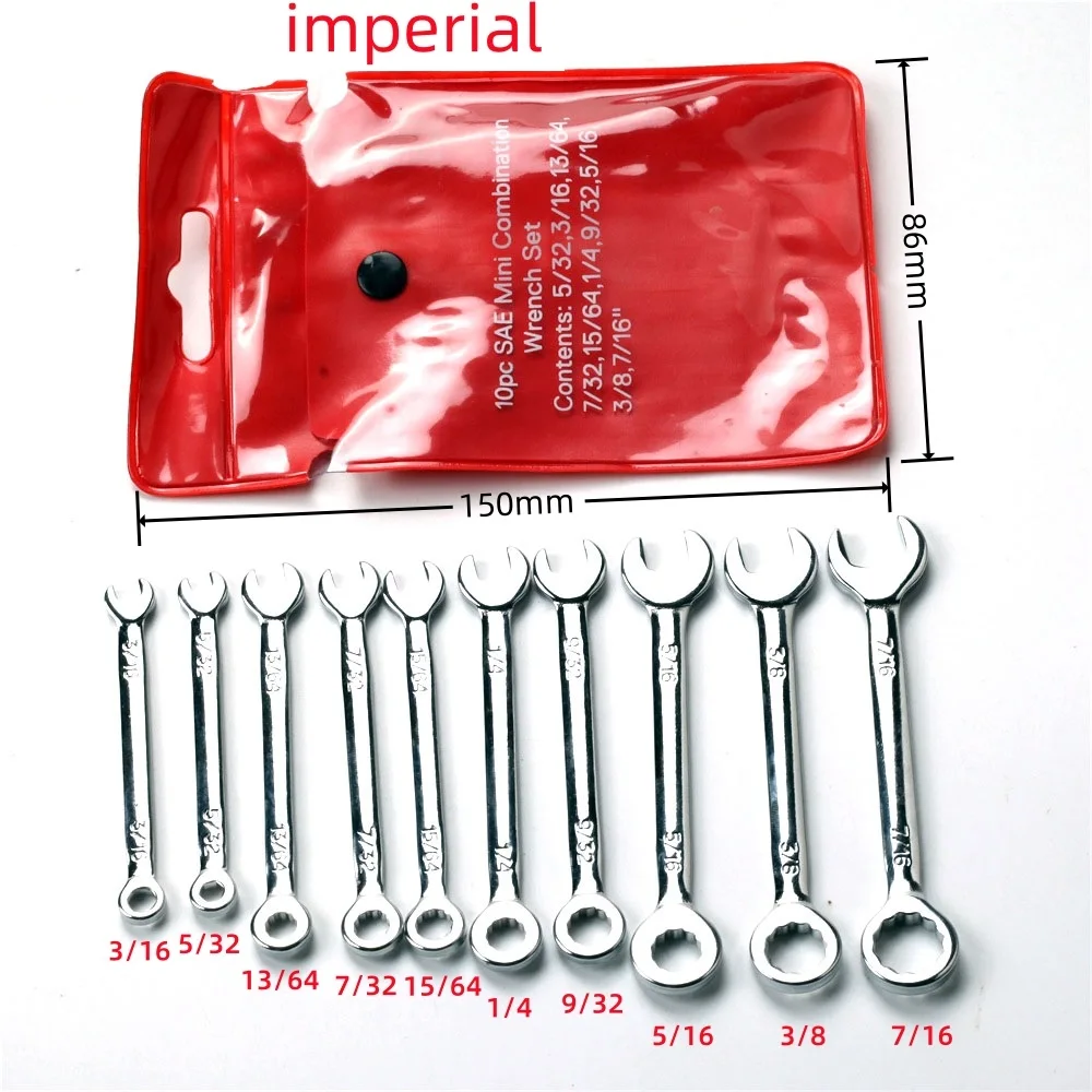 10pcsMiniSpannerWrenchesSetHandToolKeyRingSpannerExplosion