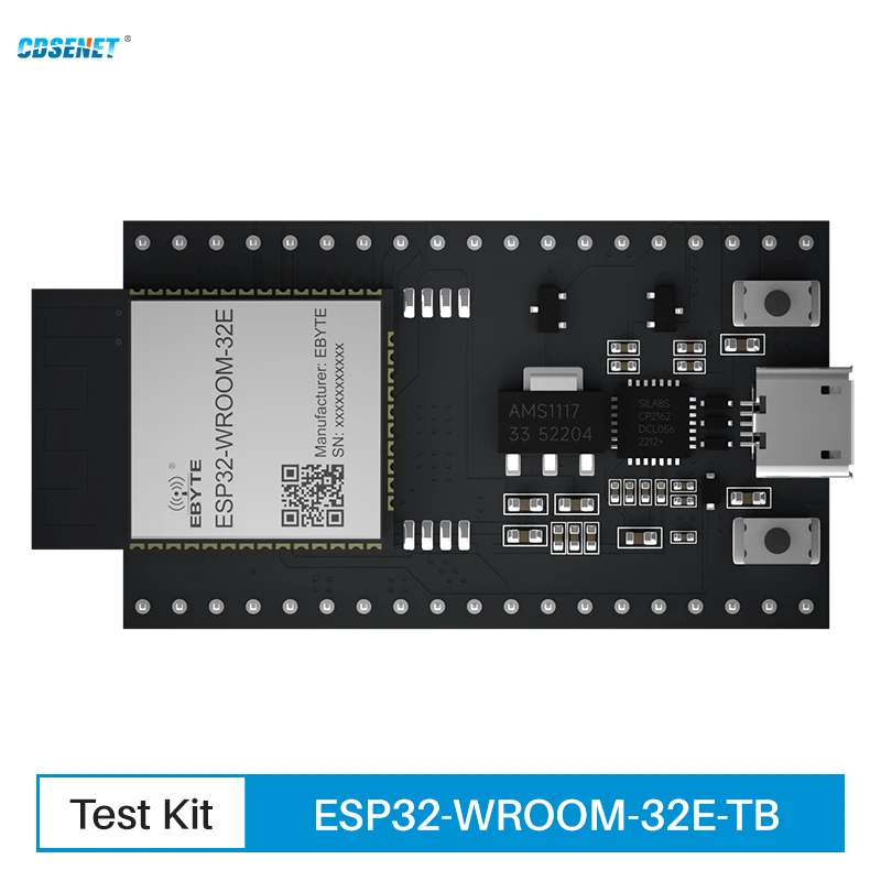 Test Kits 2.4G ESP32 Dual Core Mcu ESP32-D0WD-V3 WIFI WROOM WROVER CDSENET ESP32-WROOM-32E 20dbm Long Distance 400m PCB Antenna lora module long range usb test board kits e22 400tbl 01 lora 433mhz rf transceiver modules for e22 400t22s