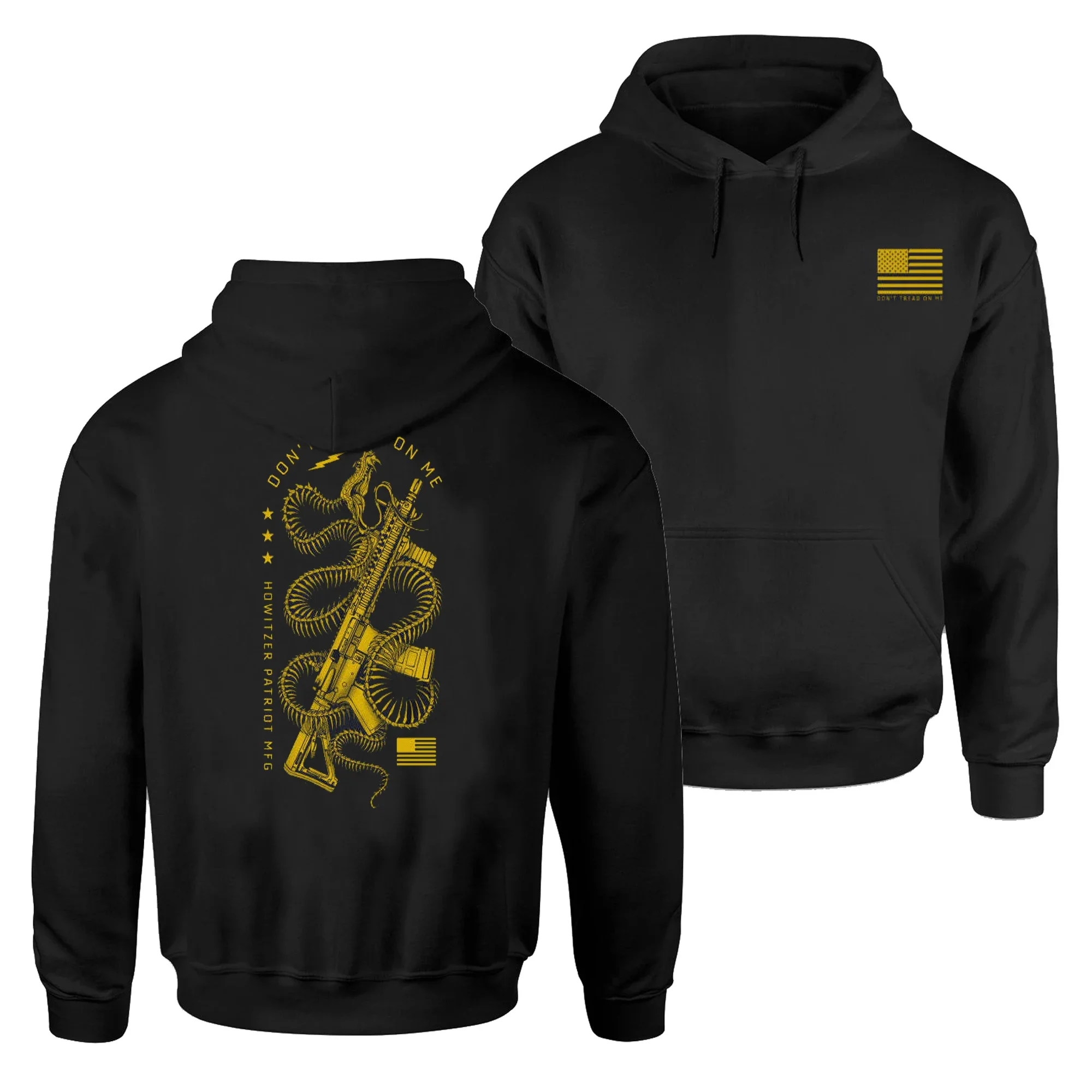 

Don't Tread on Me. Skeleton Snake Coiled Rifle Grunt Pullover Hoodie New 100% Cotton Casual Mens Clothes Fashion Streetwear